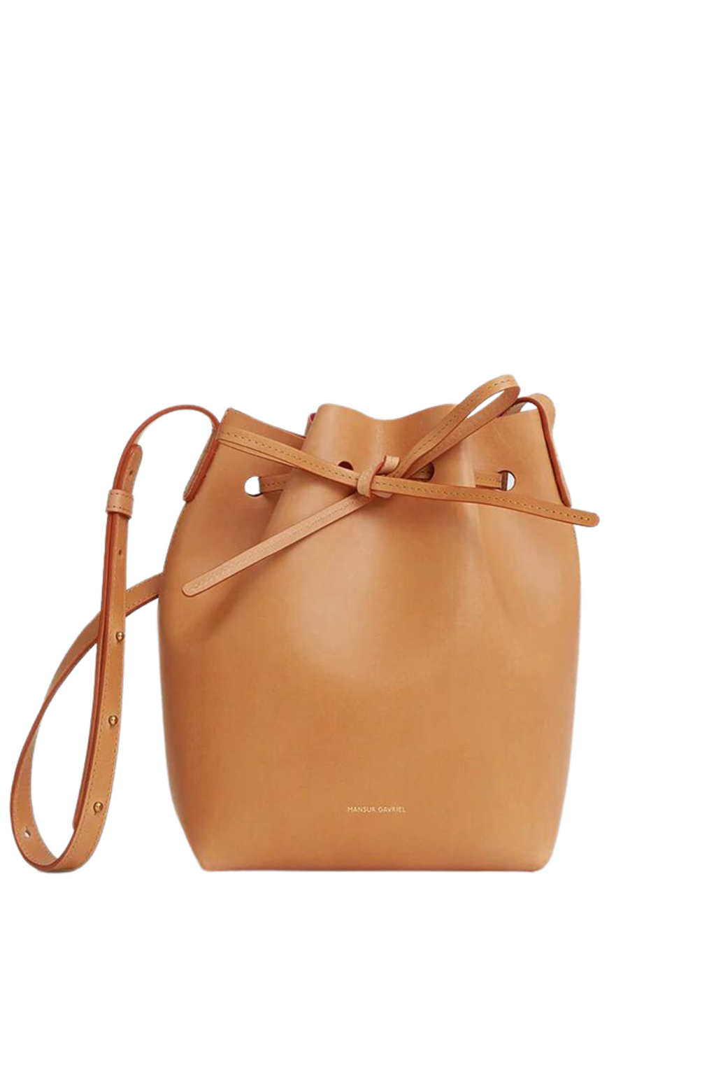 Mansur Gavriel Mini Bucket Bag in Cammello Dolly Oliver