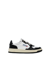 Medalist Low in White & Black Leather