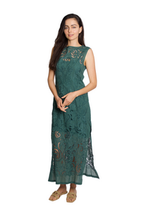 Maya Long Dress in Green
