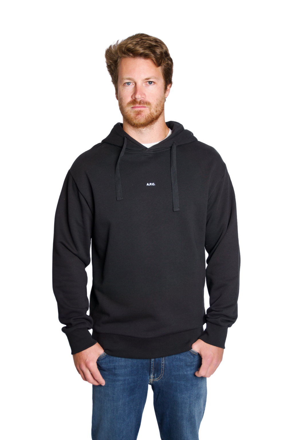 スウェット・トレーナー A.P.C. COTTON LARRY HOODIE WITH MICRO LOGO A.P.C. - COTTON LARRY HOODIE WITH MICRO LOGO - Eleonora Bonucci