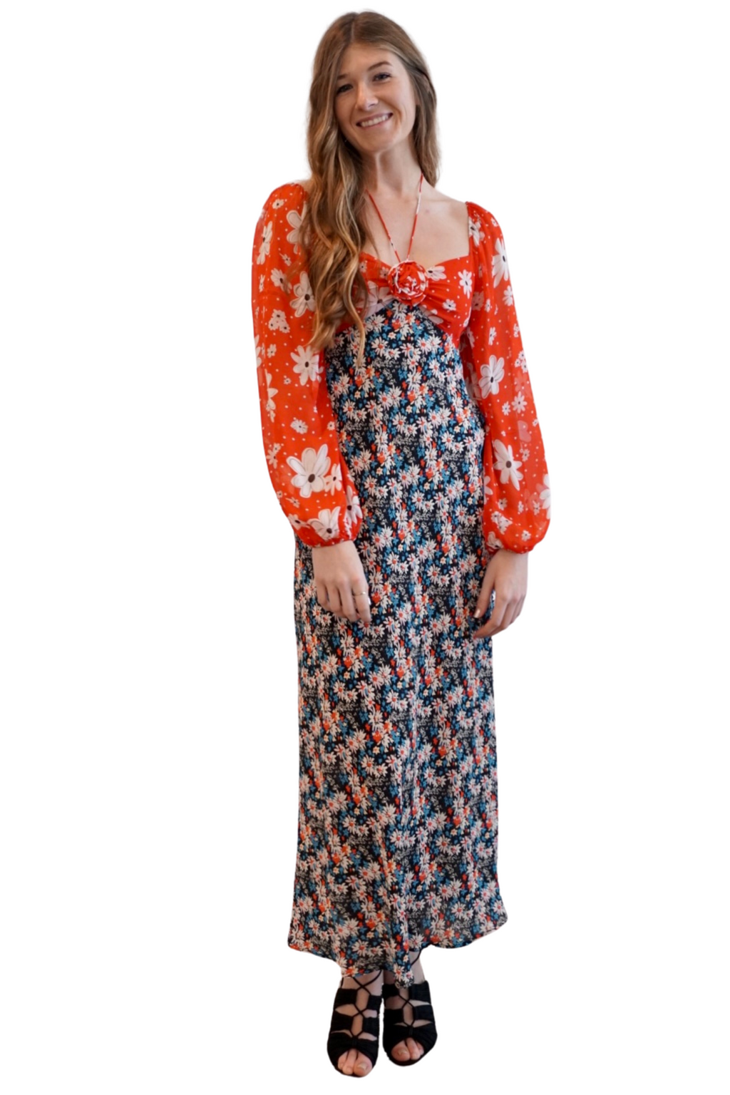 riorio Lorenzo Dress in Ivory Pearl