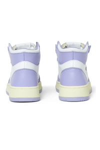 Medalist Mid in White & Lavender Leather