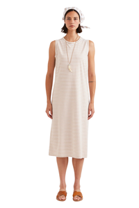 KULE Tank Dress in Khaki Stripe – Oliver
