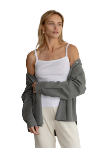 The Pointelle Square Neck Tank