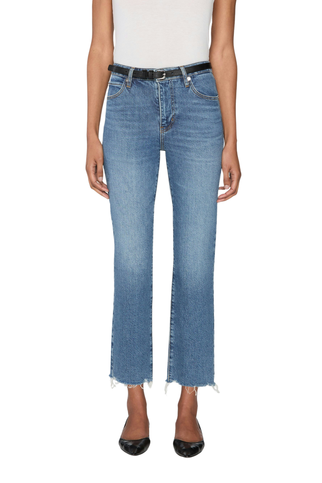 Frame The Ruler Straight Crop in Stash Fray – Oliver