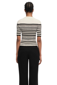 Elena Top in Black Stripe