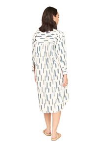 Kyoto Dress in White Rainfall