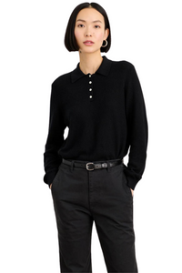 Alice Polo Sweater in Black