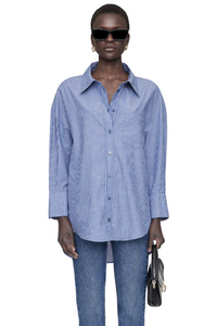 Mika Shirt in Blue & White Stripe