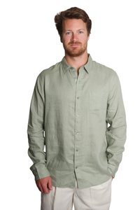 Linen Long Sleeve in Dried Cactus