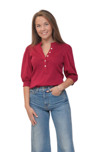 Coralee Top in Raspberry
