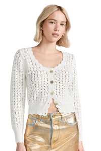 Cotton Lace Cardigan in White