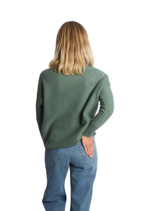 Boiled Funnel Neck Pullover in Deep Patina