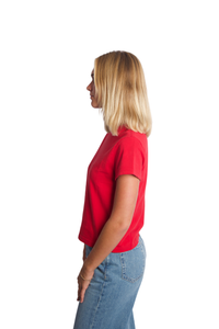 Adine Shrunken Tee in Tomato