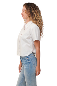 Structured Poplin Cropped Shirt