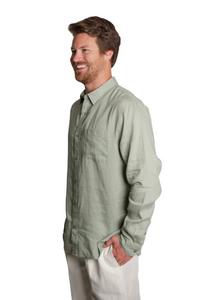 Linen Long Sleeve in Dried Cactus