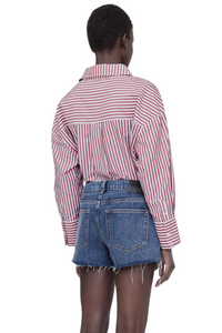 Mika Shirt in Red & White Stripe
