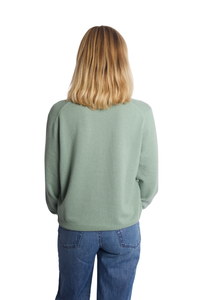 Wide Crew Sweater in Pistacchi