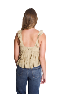 Daren Top in Light Khaki