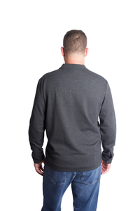 Heathered Double-Faced Long Sleeve Polo