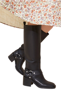 Audrey Engineer Tall Boot in Black