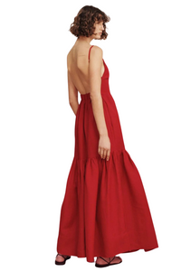 Elise Dress in Crimson