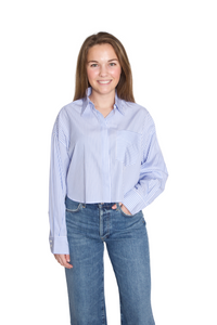 Beatrice Shirt in Light Blue Stripe