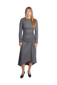 Veronica Beard Theodora Ruched Dress - Medium Heather Grey