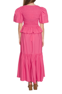 Poplin Flounce Skirt in Pink