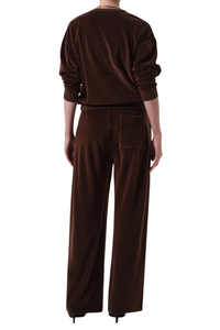 Brynn Drawstring Pant in Velour Cammello