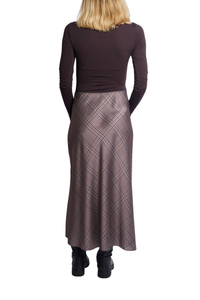 Pressed Plaid Slip Skirt