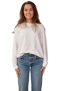 Relaxed Terry Sweatshirt in White