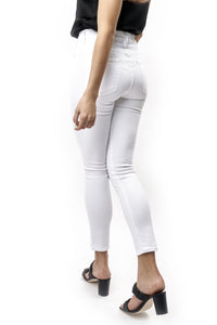 Rocket Crop Skinny in Sculpt White