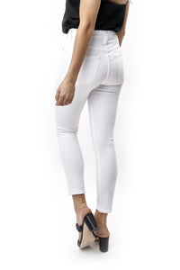 Rocket Crop Skinny in Sculpt White