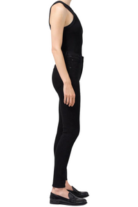 Chrissy High Rise Skinny in Plush Black