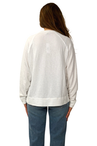 Relaxed Terry Sweatshirt in White