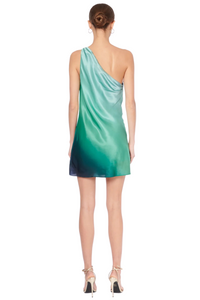 Agnes Mini Dress in Turquoise Ombre