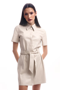Halli Mini Dress in Creme